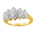 thumbnail image 1 of AFFY White Natural Diamond Halo Marquise Style Engagement Ring 14K Solid Yellow Gold (0.5 Ct), 1 of 1