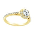 thumbnail image 1 of AFFY White Natural Diamond Halo Style Engagement Ring In 14K Yellow Gold (0.75 Cttw), 1 of 1