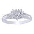 thumbnail image 1 of AFFY White Natural Diamond Heart Frame Promise Ring in 10k White Gold, 1 of 1