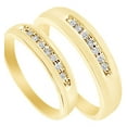thumbnail image 1 of AFFY White Natural Diamond His And Hers Wedding Band Ring Set in 14K Yellow Gold (0.17 Cttw), 1 of 2