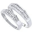 thumbnail image 1 of White Natural Diamond His And Hers Wedding Band Set in 14K White Gold (0.5 Cttw), 1 of 1