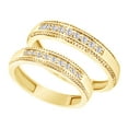 thumbnail image 1 of AFFY White Natural Diamond His And Hers Wedding Band Set in 14K Yellow Gold (0.33 Cttw), 1 of 1