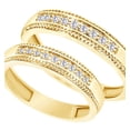 thumbnail image 1 of AFFY White Natural Diamond His And Hers Wedding Band Set in 14K Yellow Gold (0.33 Cttw), 1 of 1