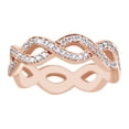 thumbnail image 1 of AFFY White Natural Diamond Infinity-Inspired Eternity Band Ring 14K Solid Rose Gold (0.5 Ct), 1 of 1