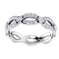 thumbnail image 1 of AFFY White Natural Diamond Infinity Inspired Eternity Band Ring In 14K White Gold (0.37 Cttw), 1 of 1