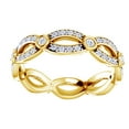 thumbnail image 1 of AFFY White Natural Diamond Infinity Inspired Eternity Band Ring In 14K Yellow Gold (0.37 Cttw), 1 of 1