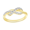 thumbnail image 1 of AFFY White Natural Diamond Infinity Ring In 10k Yellow Gold (0.25 Cttw), 1 of 1