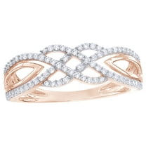 AFFY White Natural Diamond Intertwined Ring in 10K Rose Gold