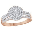 thumbnail image 1 of AFFY White Natural Diamond Layered Frame Engagement Ring in 10k Rose Gold, 1 of 1