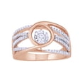 thumbnail image 1 of AFFY White Natural Diamond Love Beat Fashion Ring In 10k Rose Gold (0.33 Cttw), 1 of 1