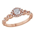 thumbnail image 1 of White Natural Diamond Marquise Frame Engagement Ring in 10k Rose Gold (0.5 Cttw), 1 of 1
