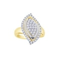 thumbnail image 1 of AFFY White Natural Diamond Marquise Shape Cluster Ring In 10k Yellow Gold (0.75 Cttw), 1 of 1