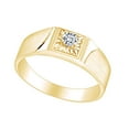 thumbnail image 1 of AFFY White Natural Diamond Men Solitaire Wedding Band Ring 14k Solid Yellow Gold (I-J Color, I2-I3 Clarity, 0.14 Cttw) Ring Size-13, 1 of 1