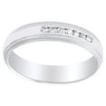 thumbnail image 1 of AFFY White Natural Diamond MilgraComfort Fit Men's Band Ring 14K Solid White Gold (0.16 Ct), 1 of 1