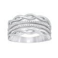 thumbnail image 1 of AFFY White Natural Diamond Multi-Row Open Braid Ring in 10k White Gold, 1 of 1