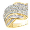 thumbnail image 1 of White Natural Diamond Multi-Row Wave Promise Ring in 10k Yellow Gold, 1 of 1