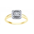 thumbnail image 1 of AFFY White Natural Diamond Promise Cluster Band Ring In 10k Yellow Gold, 1 of 1