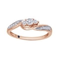 thumbnail image 1 of AFFY White Natural Diamond Promise Ring In 10k Rose Gold (0.2 Cttw), 1 of 1