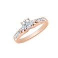 thumbnail image 1 of AFFY White Natural Diamond Promise Ring In 10k Rose Gold (0.33 Cttw), 1 of 1