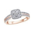 thumbnail image 1 of AFFY White Natural Diamond Promise Ring In 10k Rose Gold (0.5 Cttw), 1 of 1
