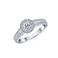 thumbnail image 1 of AFFY White Natural Diamond Promise Ring In 10k White Gold (0.5 Cttw), 1 of 1