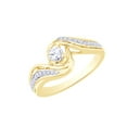 thumbnail image 1 of AFFY White Natural Diamond Promise Ring In 10k Yellow Gold (0.33 Cttw), 1 of 1