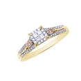 thumbnail image 1 of AFFY White Natural Diamond Promise Ring In 10k Yellow Gold (0.33 Cttw), 1 of 1