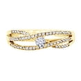 thumbnail image 1 of AFFY White Natural Diamond Promise Ring In 10k Yellow Gold (0.38 Cttw), 1 of 1