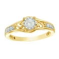 thumbnail image 1 of AFFY White Natural Diamond Promise Ring in 10k Yellow Gold, 1 of 1