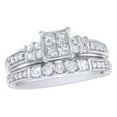 thumbnail image 1 of AFFY White Natural Diamond Quad Bridal Ring Set In 10k White Gold (0.75 Cttw), 1 of 1