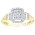 thumbnail image 1 of AFFY White Natural Diamond Rectangle Cluster Frame Ring in 10k Yellow Gold, 1 of 1