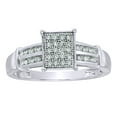thumbnail image 1 of AFFY White Natural Diamond Rectangular Cluster Engagement Ring in 10K White Gold, 1 of 1