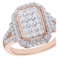 thumbnail image 1 of AFFY White Natural Diamond Rectangular Cluster Ring in 10k Rose Gold, 1 of 1