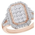 thumbnail image 1 of AFFY White Natural Diamond Rectangular Cluster Ring in 10k Rose Gold, 1 of 1
