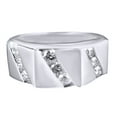thumbnail image 1 of AFFY White Natural Diamond Ring Wedding Band Ring In 10k White Gold (1 Cttw), 1 of 1
