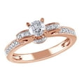 thumbnail image 1 of AFFY White Natural Diamond Scroll Engagement Ring in 14K Rose Gold (0.5 cttw), 1 of 1