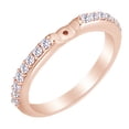 thumbnail image 1 of AFFY White Natural Diamond Semi Mount Engagement Ring in 14k Rose Gold (0.33 Cttw) Ring Size : 7.5, 1 of 1