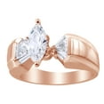 thumbnail image 1 of AFFY White Natural Diamond Semi Mount Engagement Ring in 14k Rose Gold (0.5 Cttw) Ring Size : 6, 1 of 1