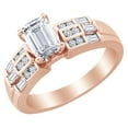 thumbnail image 1 of AFFY White Natural Diamond Semi Mount Engagement Ring in 14k Rose Gold (0.5 Cttw) Ring Size - 9.5, 1 of 1