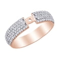thumbnail image 1 of AFFY White Natural Diamond Semi Mount Engagement Ring in 14k Rose Gold (0.75 Cttw) Ring Size : 10, 1 of 1