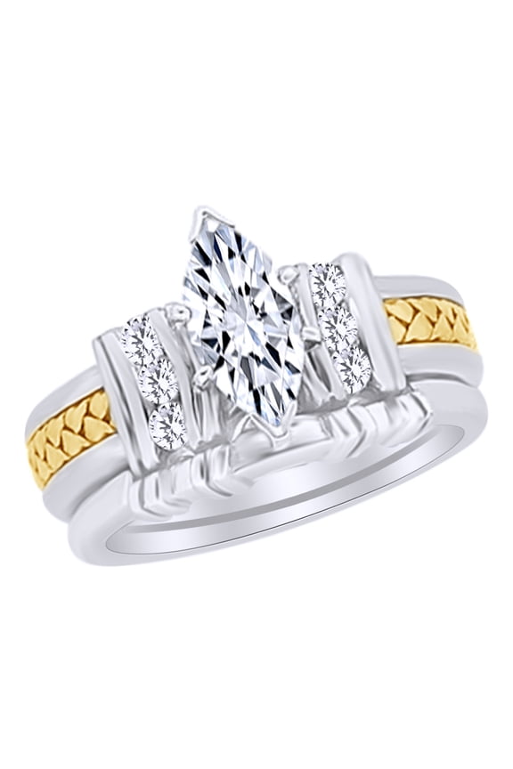 White Natural Diamond Semi Mount Engagement Ring in 14k White Gold (0.25 Cttw) Ring Size : 4.5