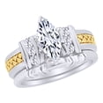 thumbnail image 1 of AFFY White Natural Diamond Semi Mount Engagement Ring in 14k White Gold (0.25 Cttw) Ring Size : 6, 1 of 1