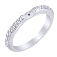 thumbnail image 1 of AFFY White Natural Diamond Semi Mount Engagement Ring in 14k White Gold (0.33 Cttw) Ring Size : 6, 1 of 1