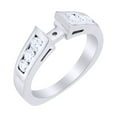 thumbnail image 1 of AFFY White Natural Diamond Semi Mount Engagement Ring in 14k White Gold (0.5 Ct) Ring Size : 4.5, 1 of 1