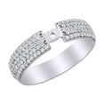 thumbnail image 1 of AFFY White Natural Diamond Semi Mount Engagement Ring in 14k White Gold (0.75 Cttw) Ring Size : 7.5, 1 of 1