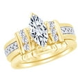 thumbnail image 1 of AFFY White Natural Diamond Semi Mount Engagement Ring in 14k Yellow Gold (0.25 Cttw) Ring Size : 13, 1 of 1