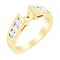 thumbnail image 1 of AFFY White Natural Diamond Semi Mount Engagement Ring in 14k Yellow Gold (0.5 Ct) Ring Size : 11.5, 1 of 1