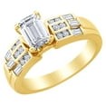 thumbnail image 1 of AFFY White Natural Diamond Semi Mount Engagement Ring in 14k Yellow Gold (0.5 Cttw) Ring Size - 6.5, 1 of 1