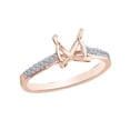 thumbnail image 1 of AFFY White Natural Diamond Semi-Mount Wedding Ring In 10k Rose Gold (0.2 Cttw), 1 of 1