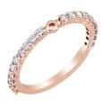 thumbnail image 1 of AFFY White Natural Diamond Semi mount Engagement Ring in 14k Rose Gold (0.5 Cttw) Ring Size : 4.5, 1 of 1